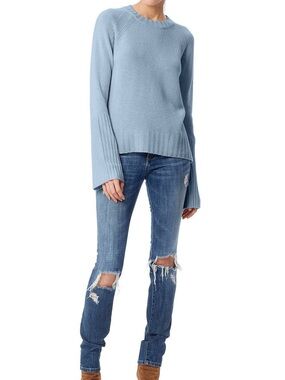 Skull Cashmere Pale Blue Cashmere Sweater